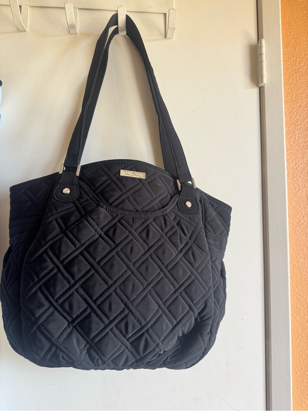 Vera Bradley Black Quilted Tote Bag